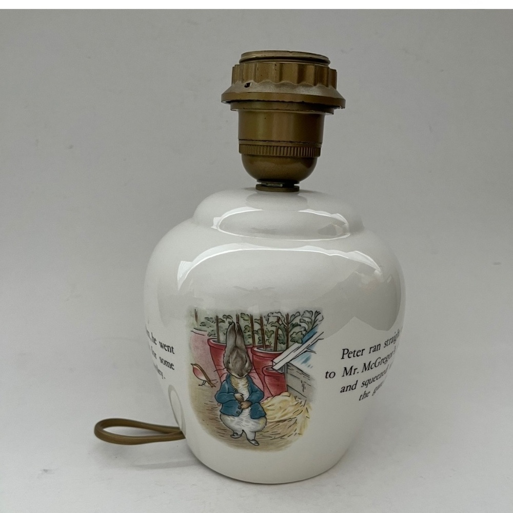 VINTAGE BEATRIX POTTER PETER RABBIT LAMP (COPY)